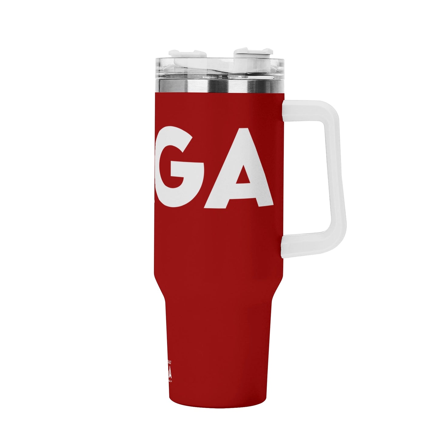 MAGA 40oz Stainless Steel Tumbler With White Handle and Straw