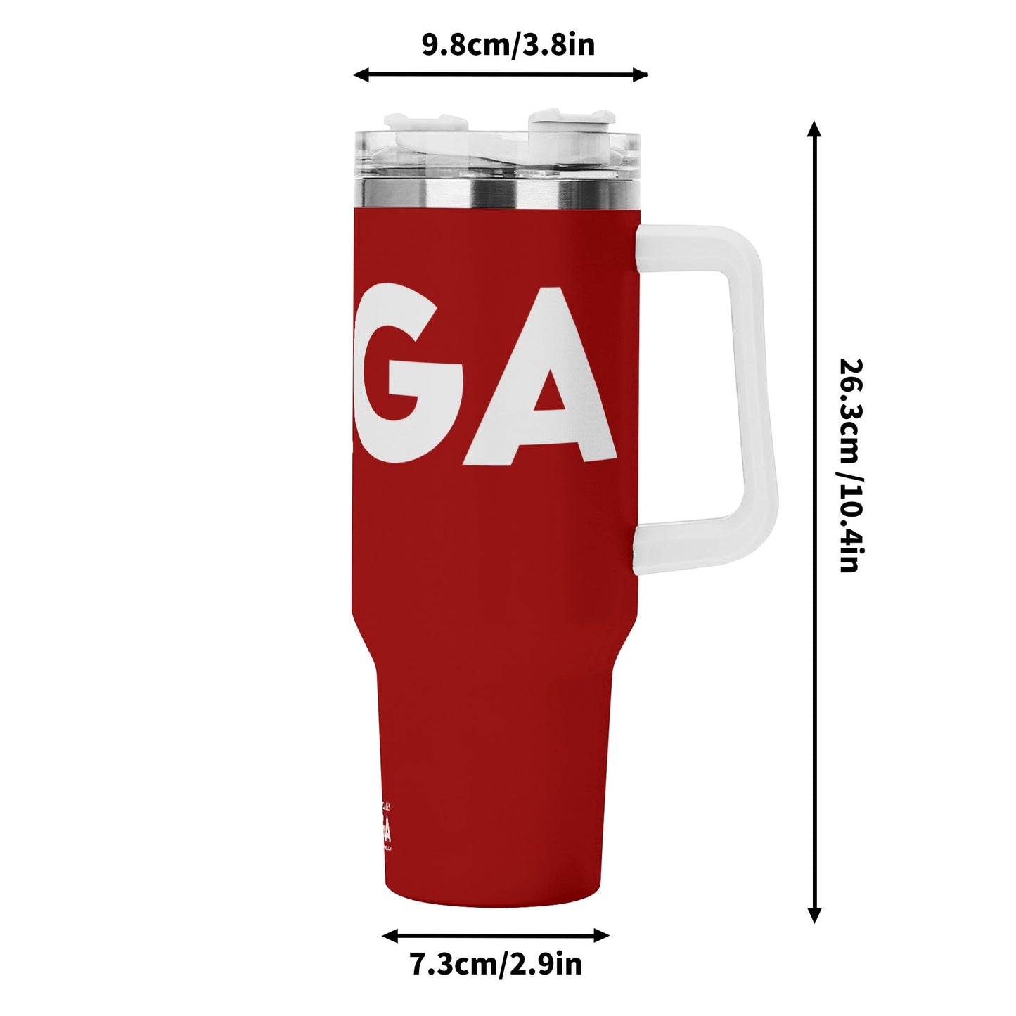 MAGA 40oz Stainless Steel Tumbler With White Handle and Straw