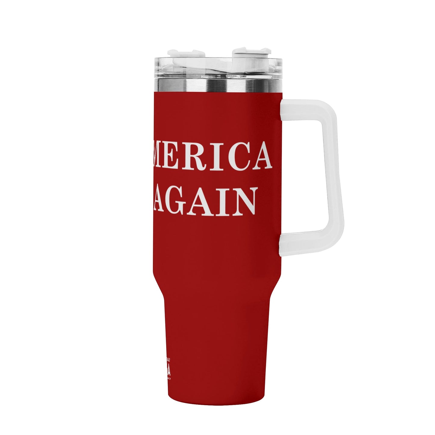 Make America Great Again 40oz Stainless Steel Tumbler With White Handle and Straw