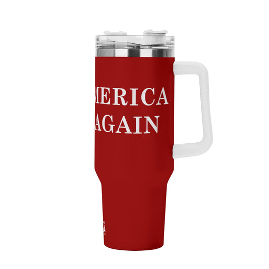 Make America Great Again 40oz Stainless Steel Tumbler With White Handle and Straw