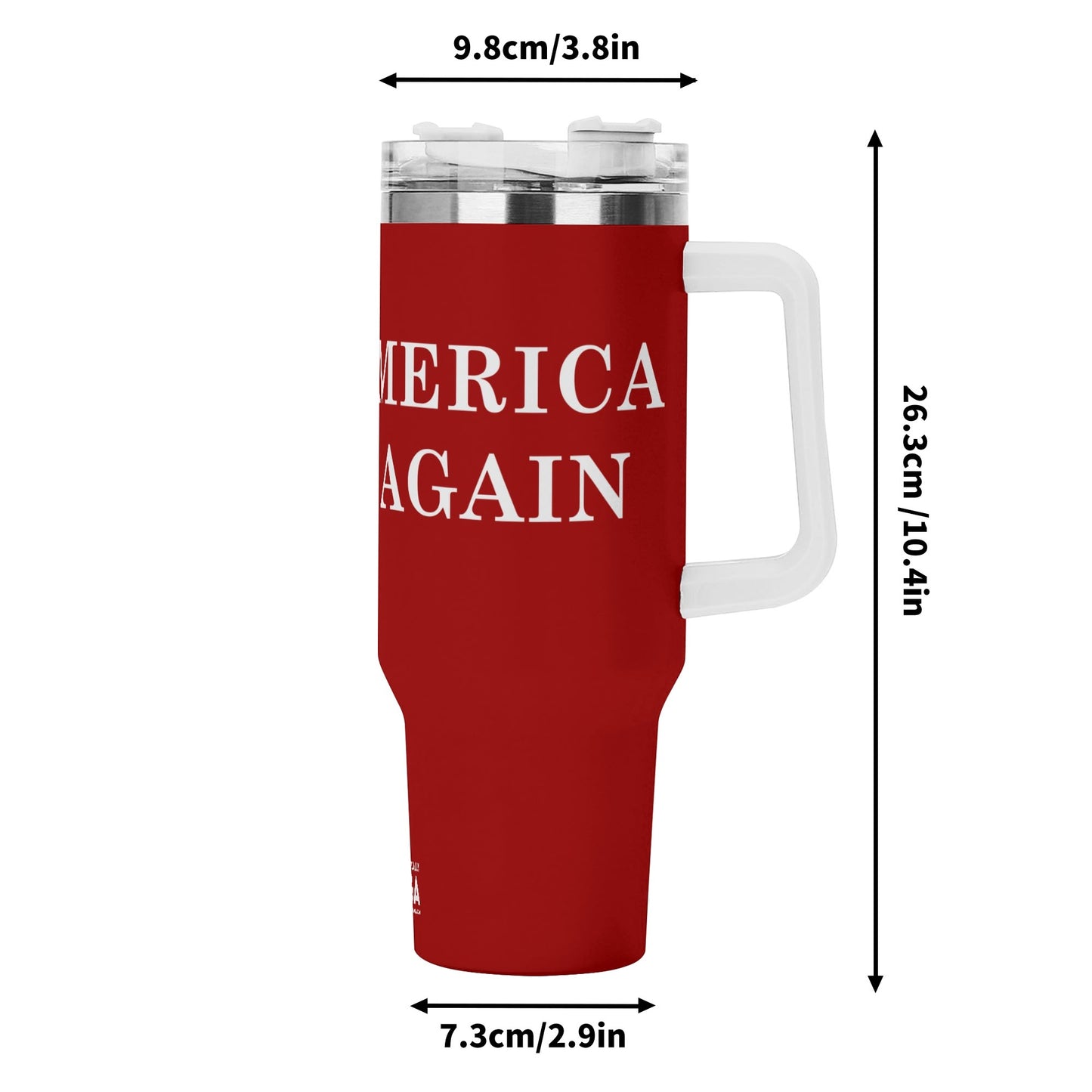 Make America Great Again 40oz Stainless Steel Tumbler With White Handle and Straw