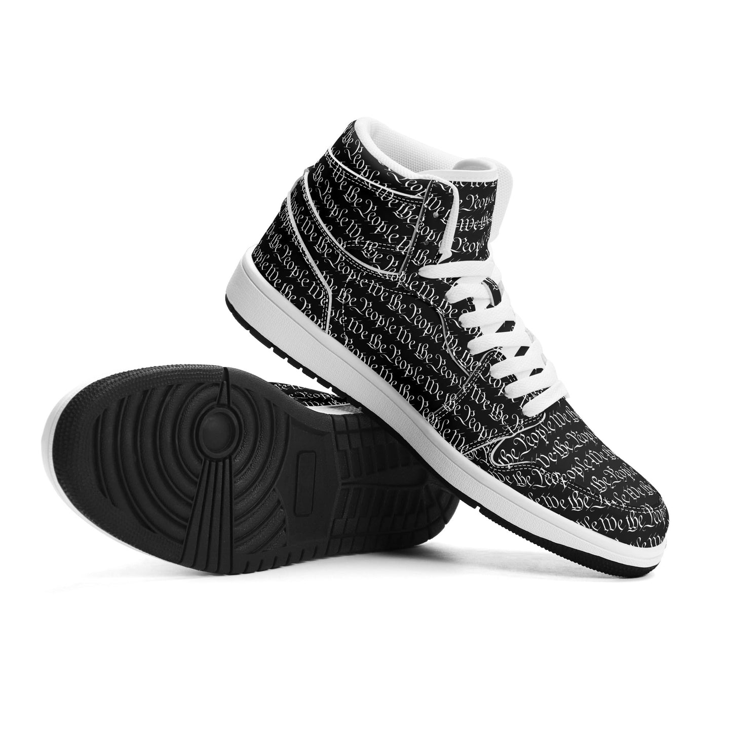 We The People Mens Premium PU Leather High Top Sneakers-V2