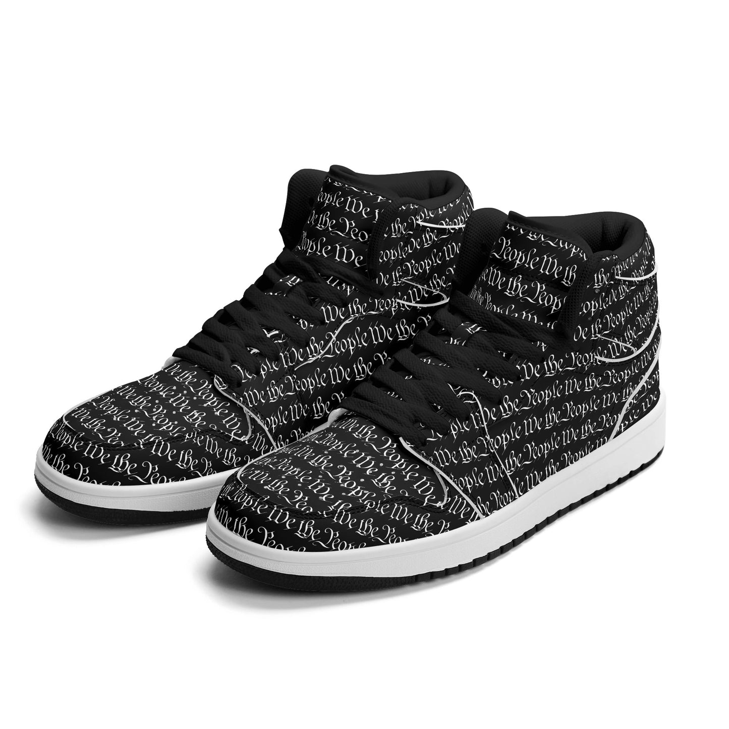 We The People Mens Premium PU Leather High Top Sneakers-V2