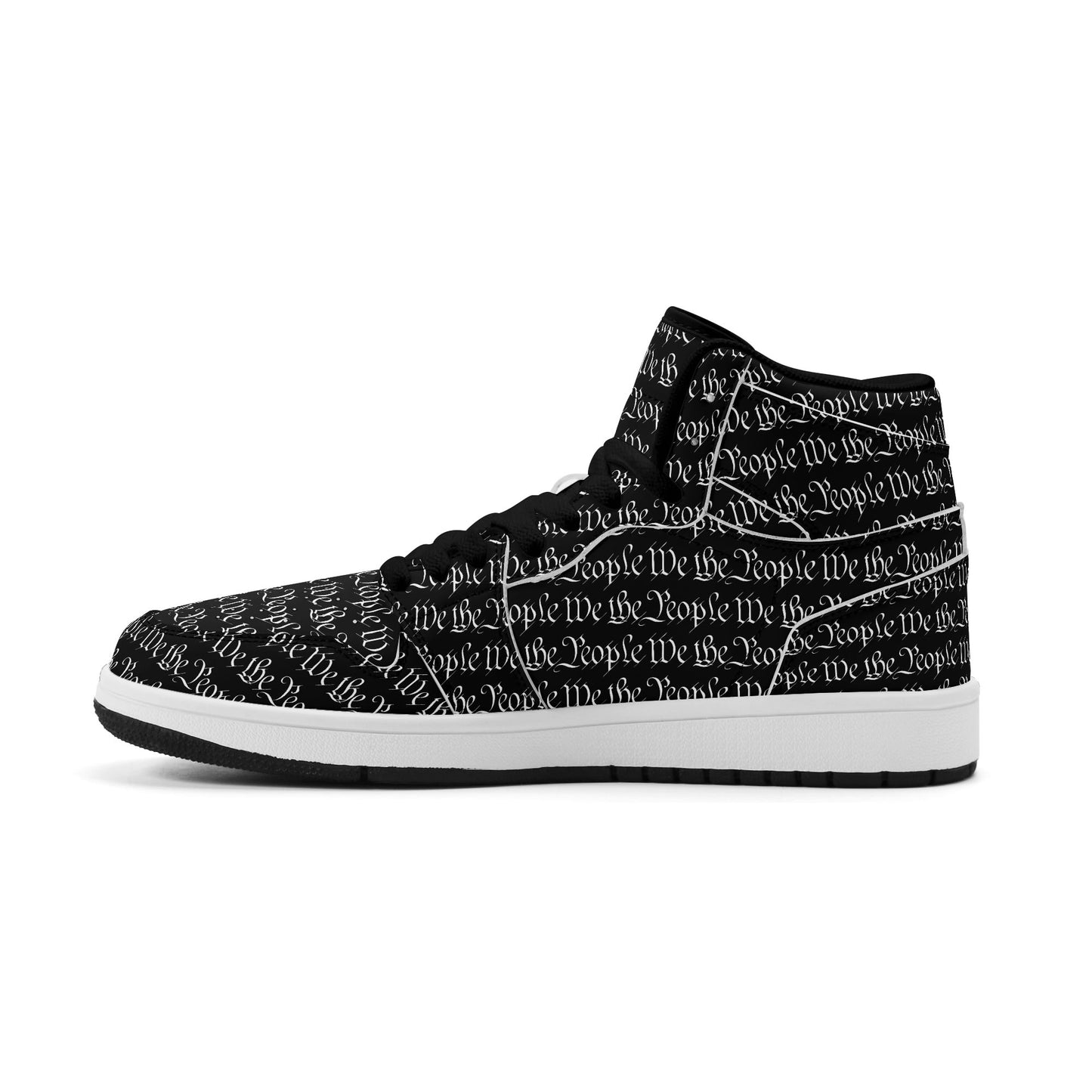 We The People Mens Premium PU Leather High Top Sneakers-V2