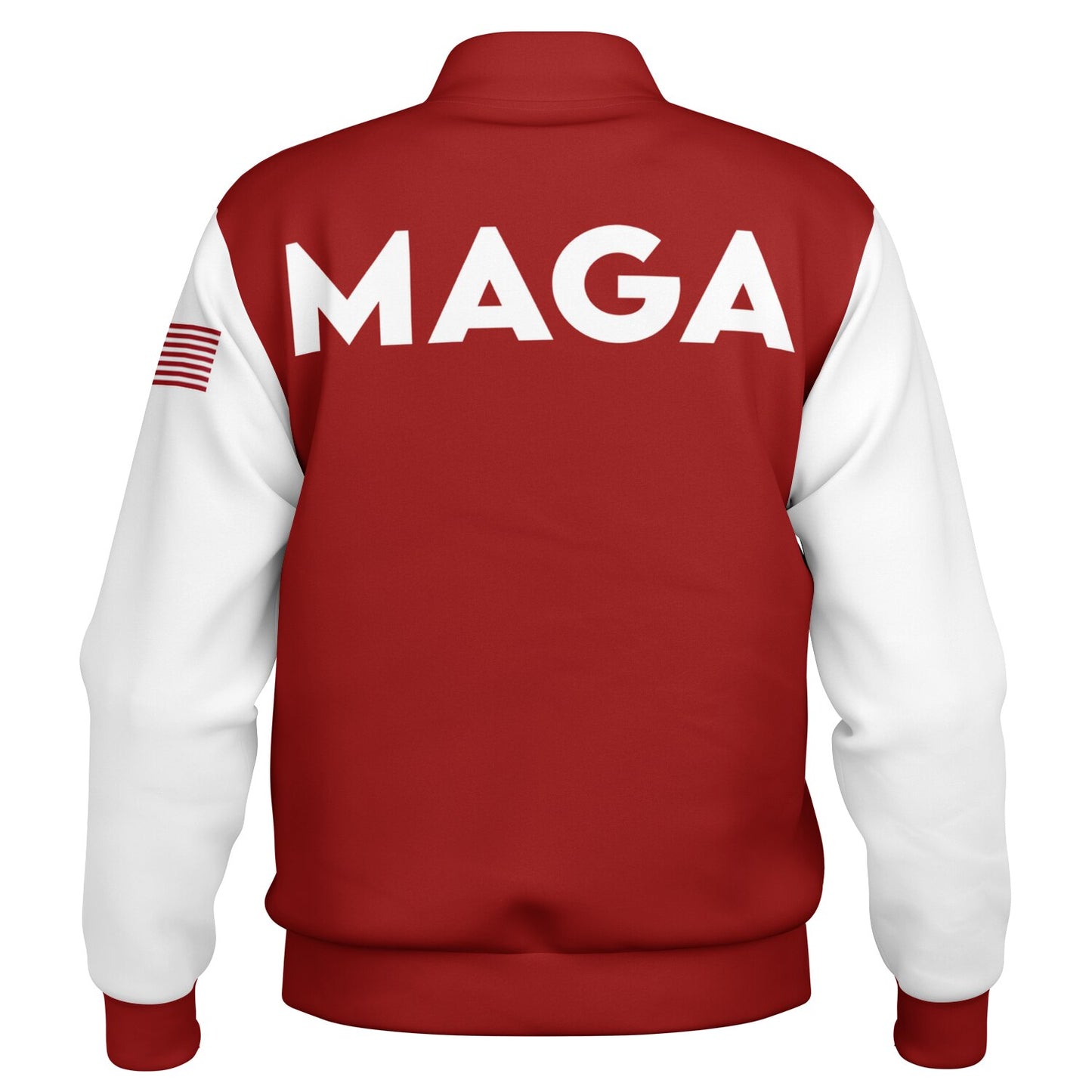 MAGA Red & White Baseball Jacket