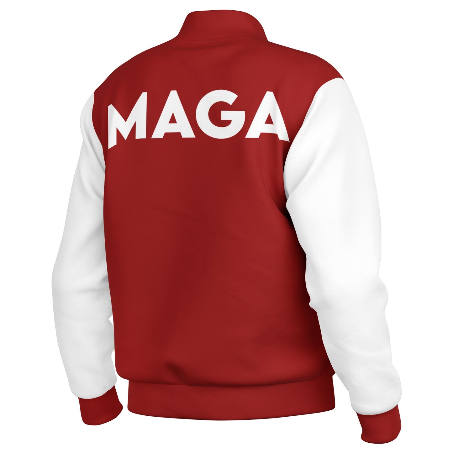 MAGA Red & White Baseball Jacket